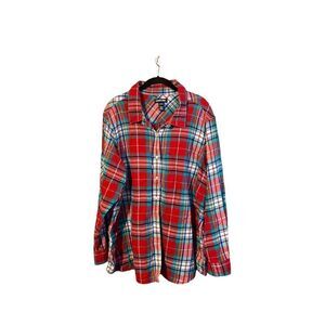 Lands end women’s plus size plaid flannel shirt, size 26W